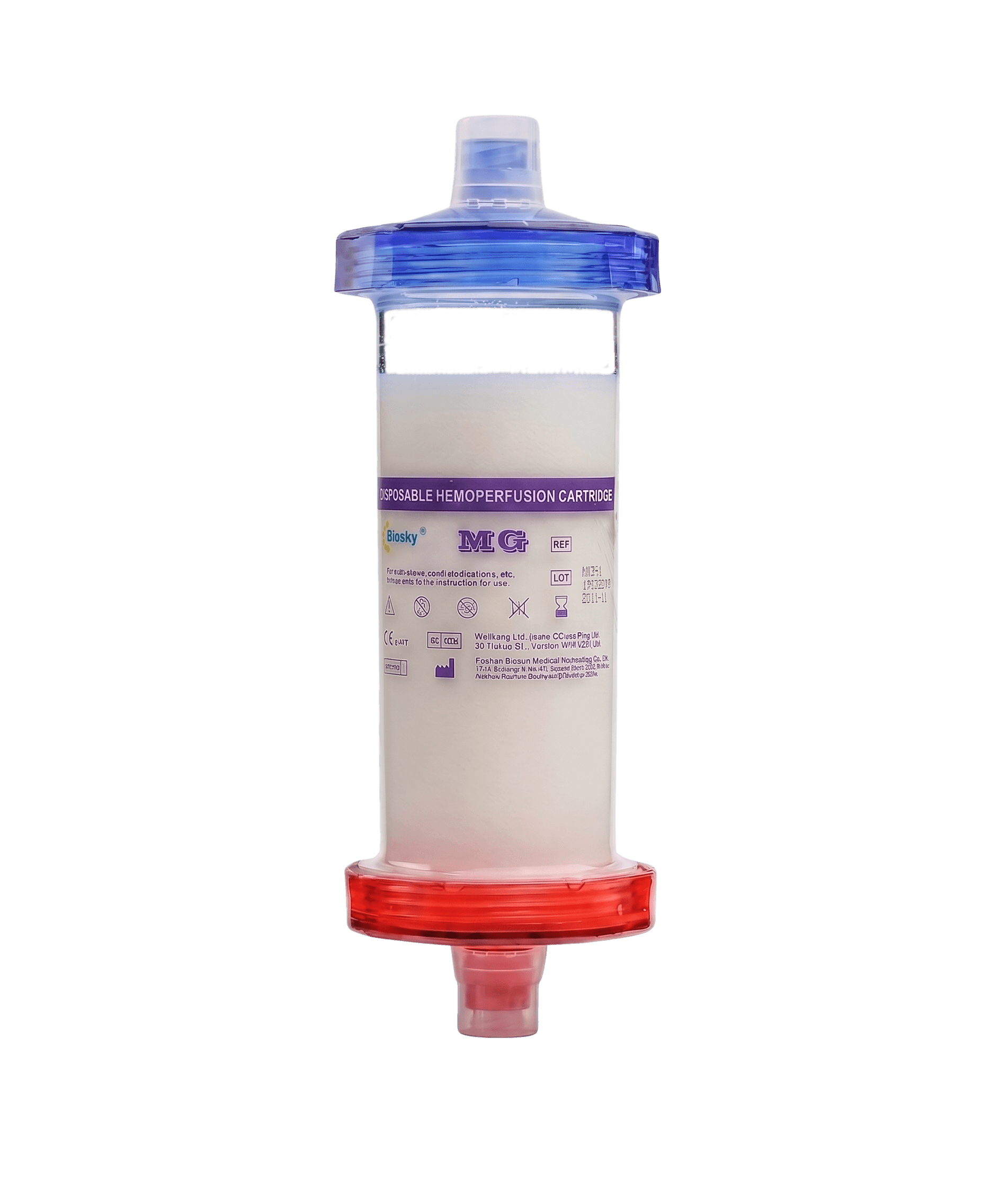 Cartucho de Hemoperfusión Desechable